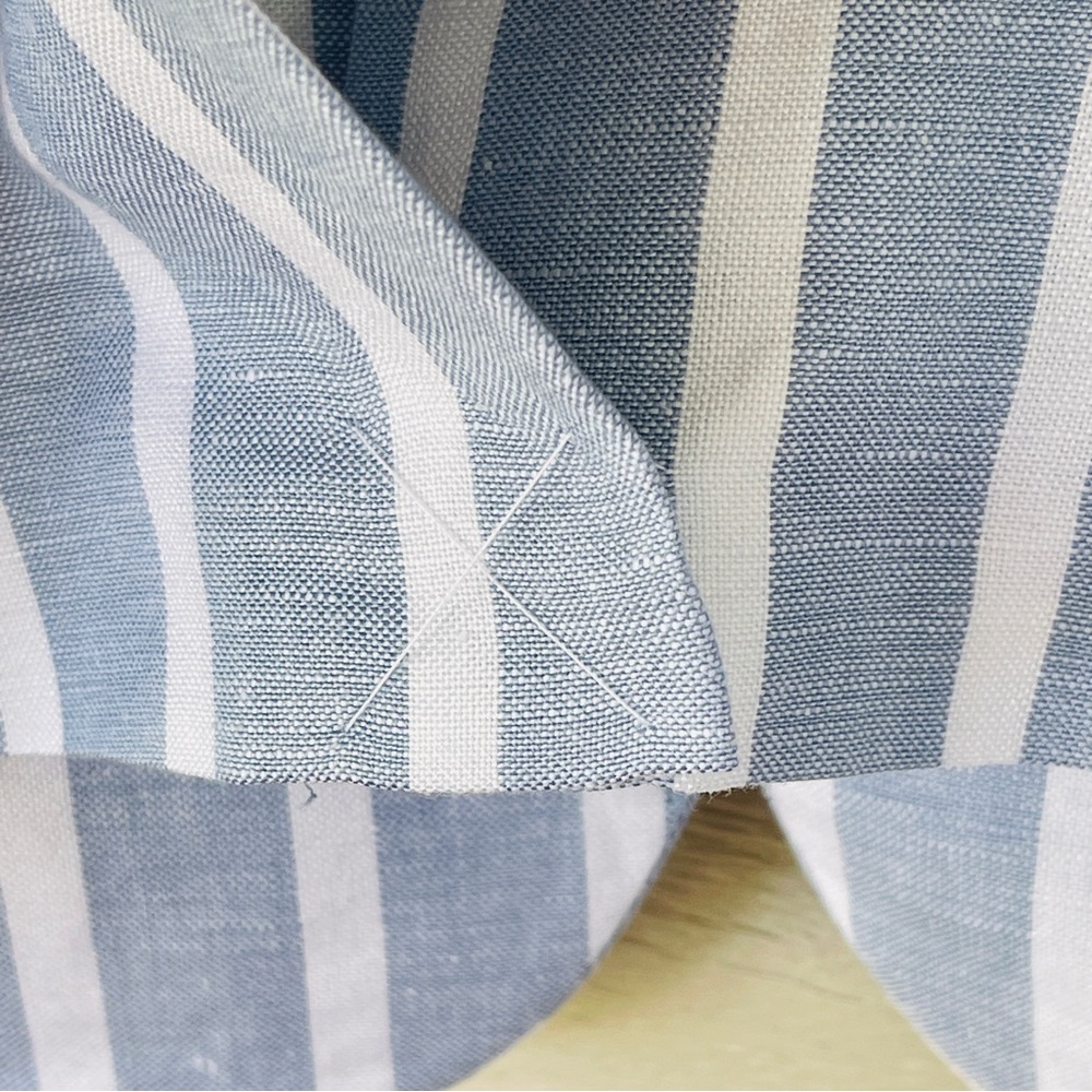LOFT Blue and White Stripe Linen Blend Modern Blazer Size 14 NWT - Picture 6 of 9
